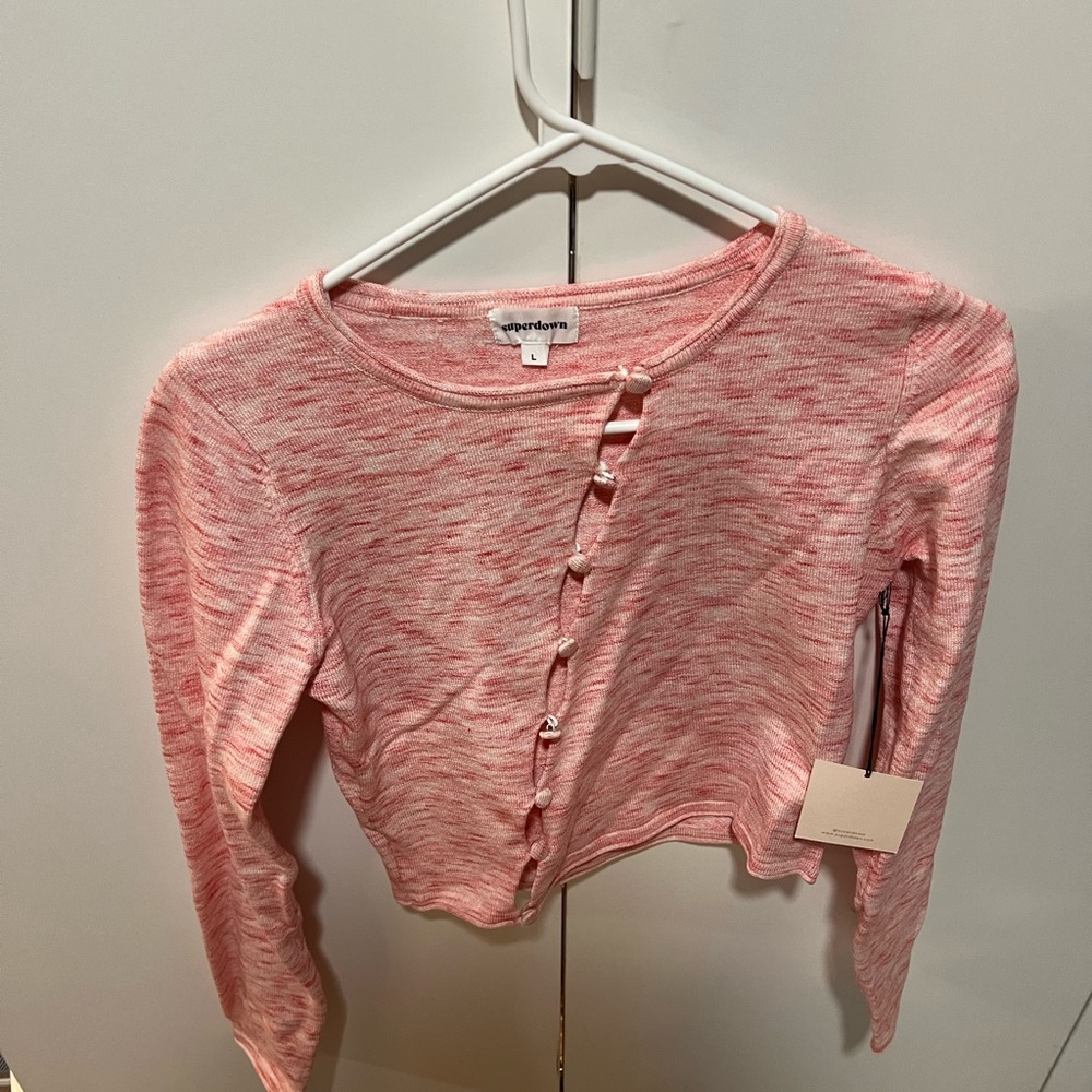 Superdown size L pink sweater with tags